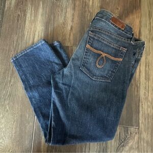 LUCKY BRAND women's 8/29 Lola ankle crop dark blue denim jeans made in USA